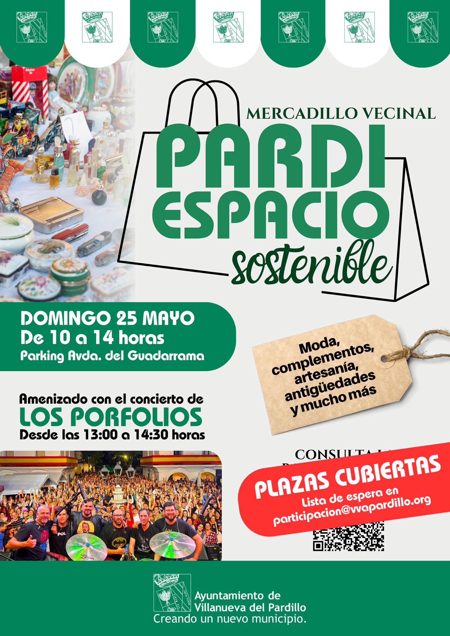 ÚLTIMA HORA. Plazas completas para el mercadillo vecinal “Pardiespacio Sostenible”